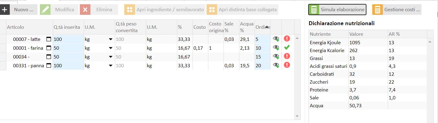 calcolatrice nutrizionale formulatori RD
